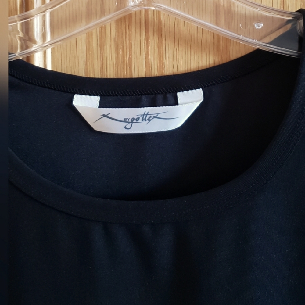 Gottex short sleeve black mesh tee top Medium - Picture 5 of 8